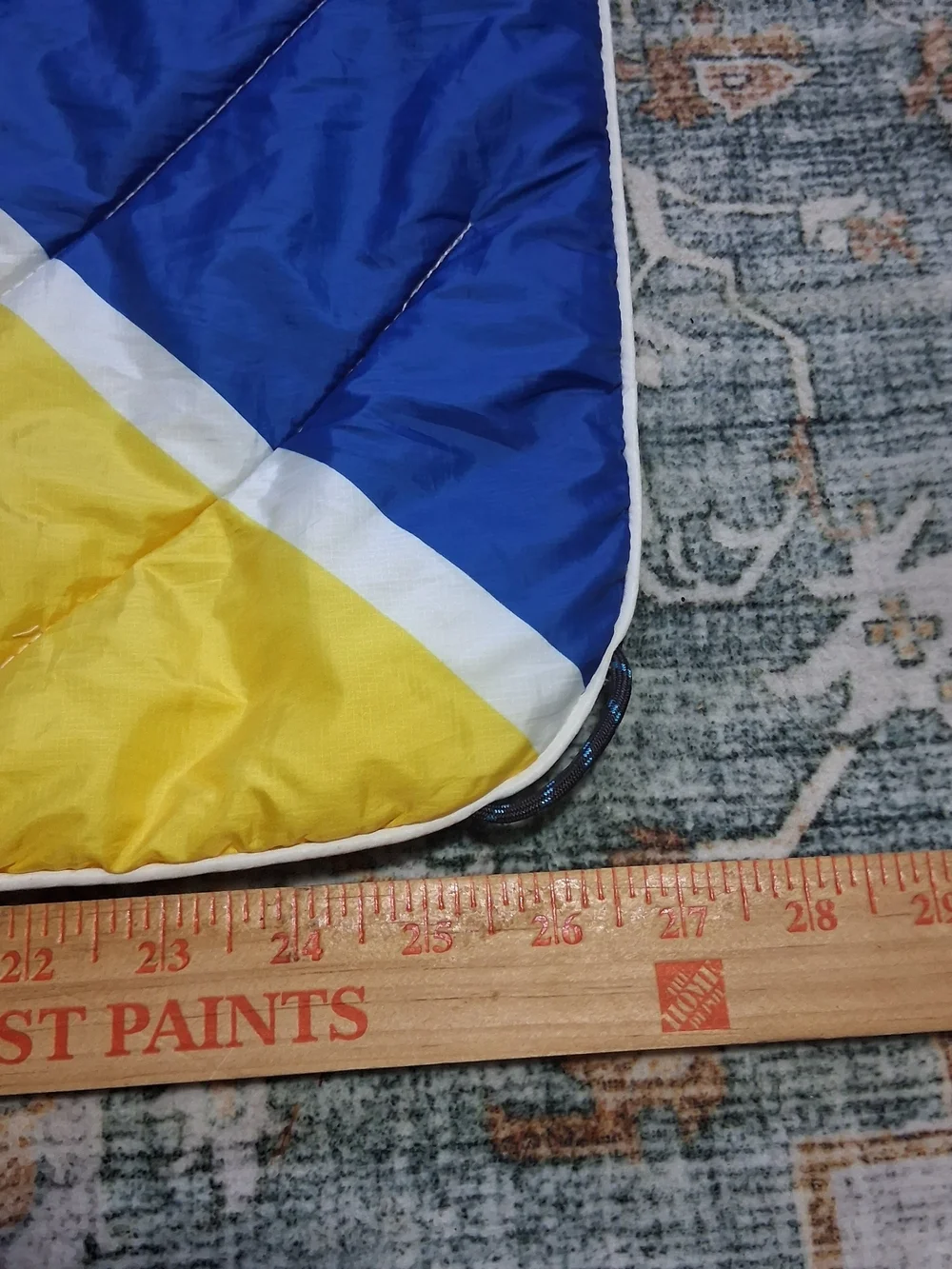 Rumpl Original Puffy Mini Blanket 40×28 Camping Colorblock No Sack
